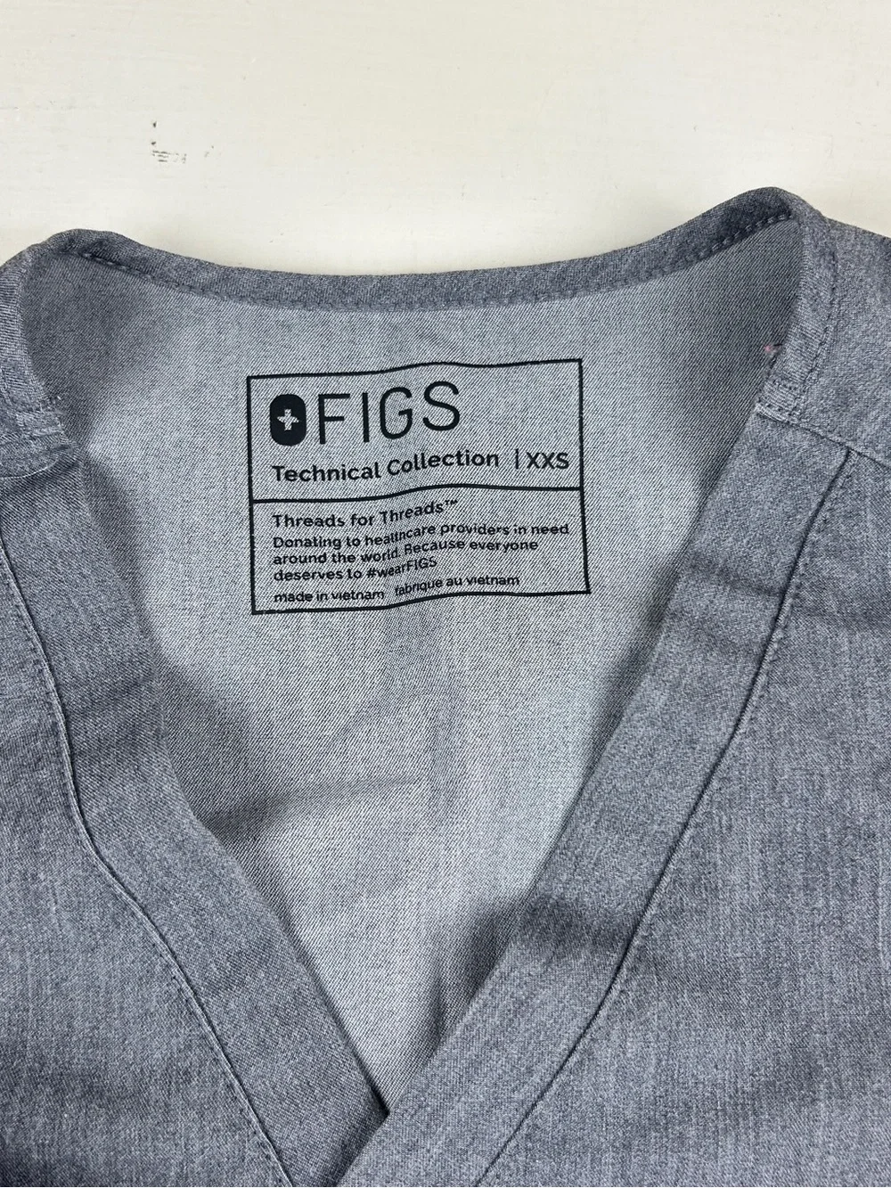 Figs Technical Collection Scrub Set Gray Sz XS XXS Catarina Top & Zamora Jogger